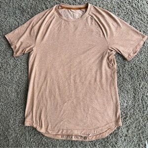 Lululemon Men's XL Orange/Peach Raglan Lightweight Activewear Gym Running Shirt